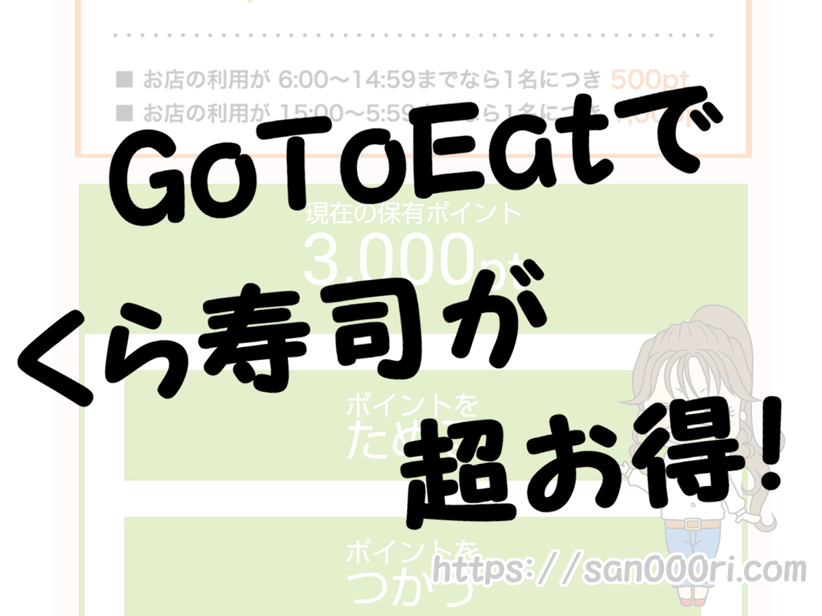 くら寿司でgoto　eparkでの予約とポイント申請と付与されるまで